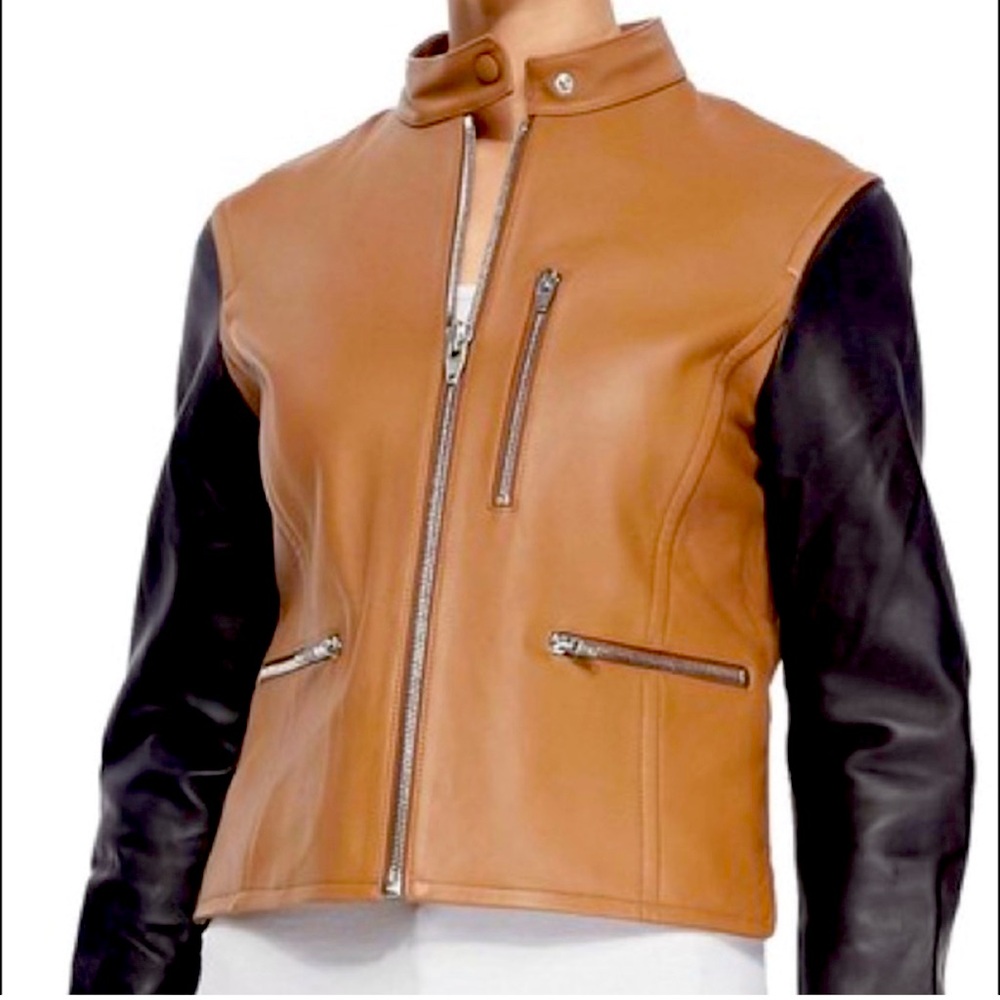 Alexander Wang Leather Two-tone Jacket
